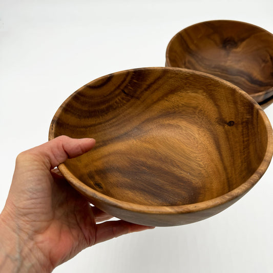 Wooden 9" Salad or Fruit Bowl handmade in Calgary Alberta