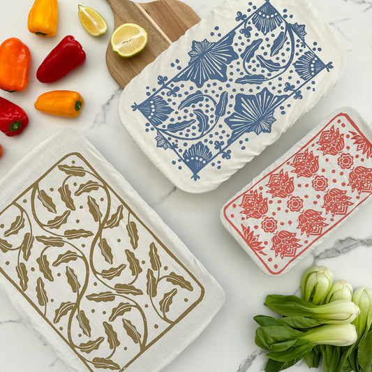 Dish Cover 3 Pack Rectangle | Madiba Print