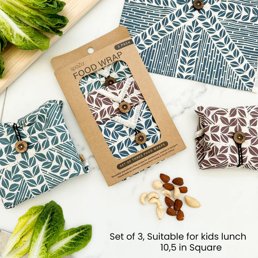 Food Wrap Set of 3 | fabric wrap for on the go