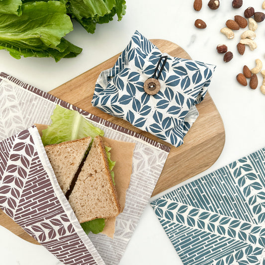 Food Wrap Set of 3 | fabric wrap for on the go