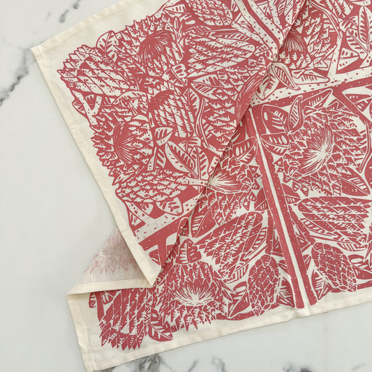 Furoshiki Protea Singles | cloth fabric gift wrap or veggie wrap 60cm