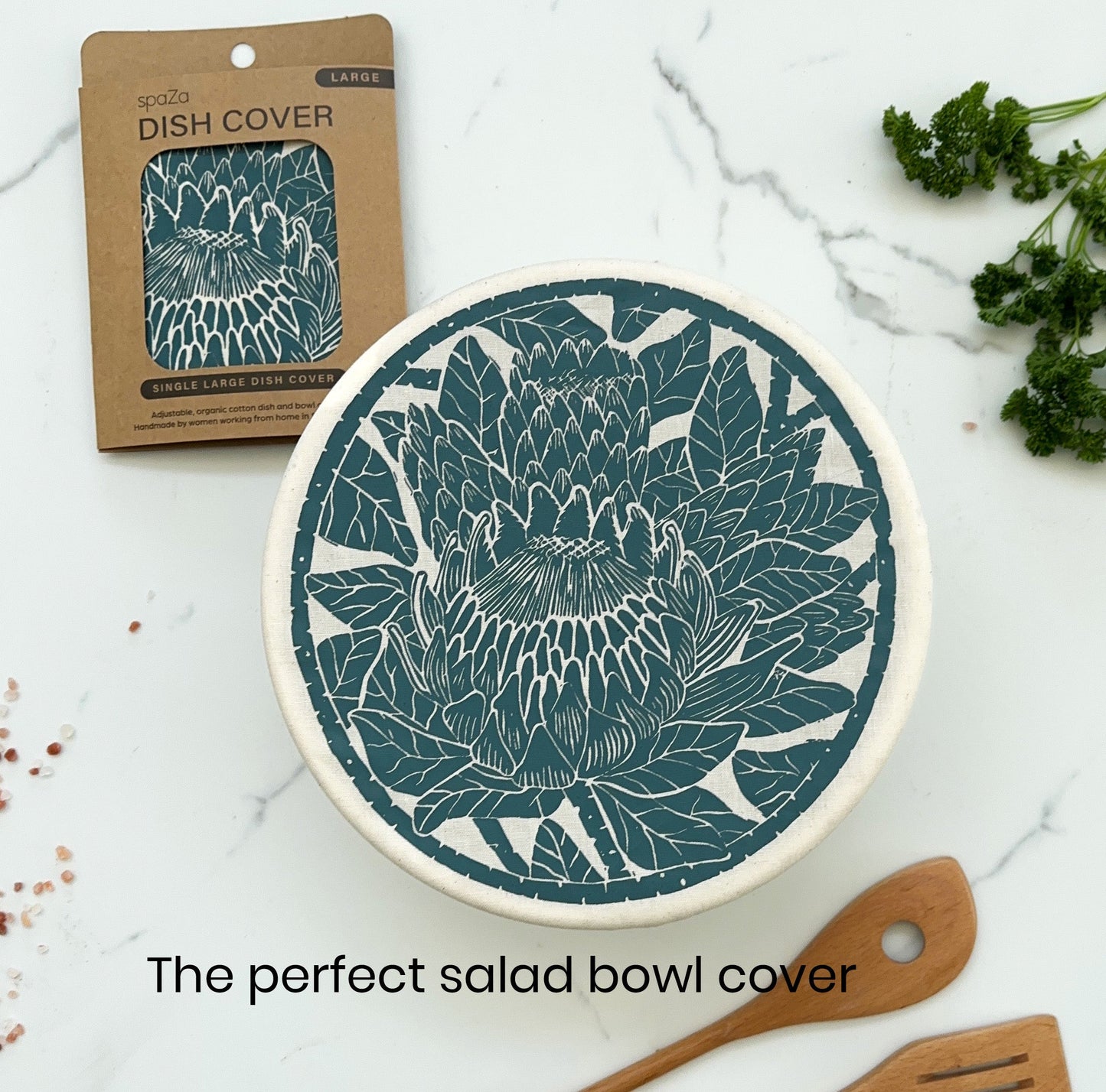 Dish and Bowl Cover Large Protea Print