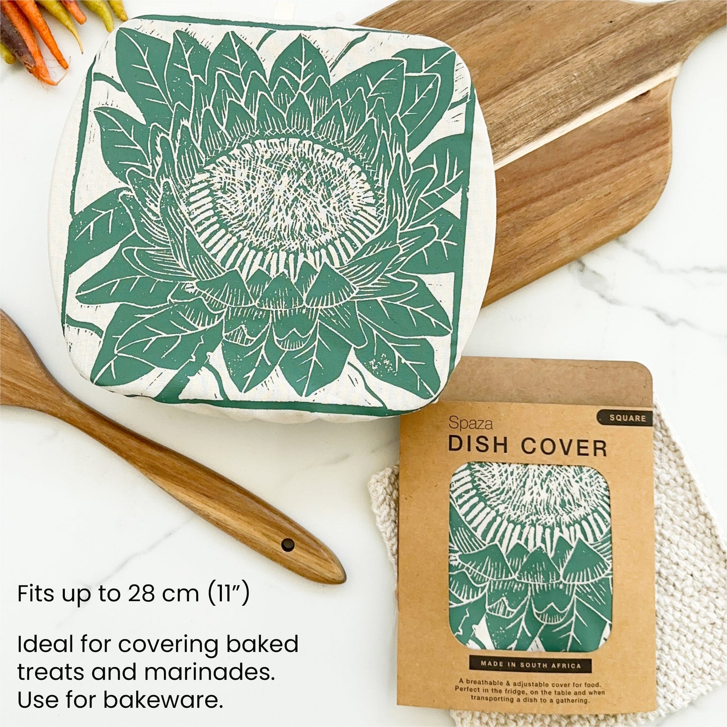 Dish Cover Square | Protea Print
